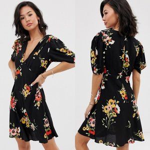 NEW Free People Neon Garden Floral Mini Dress 6